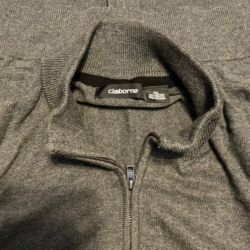 Claiborne Mens Sweater Jacket